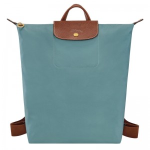 Women Longchamp Le Pliage Original M Backpack Blue | Ireland-856UOBNES