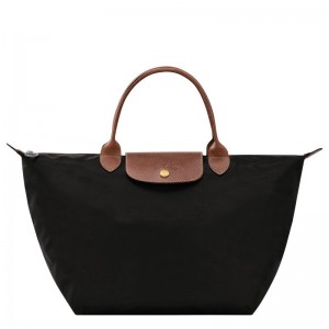 Women Longchamp Le Pliage Original M Handbag Black | Ireland-617UFSPDC
