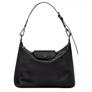 Women Longchamp Le Pliage Xtra M Hobo Bag Black | Ireland-318TWQVJA