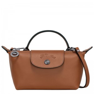 Women Longchamp Le Pliage Xtra Xs Pouch Brown | Ireland-931HDBNZG