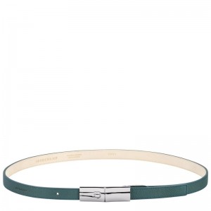 Women Longchamp Le Roseau Belt Blue Green | Ireland-057XQOMEZ