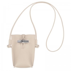Women Longchamp Le Roseau Phone Case Beige | Ireland-271OTLIES