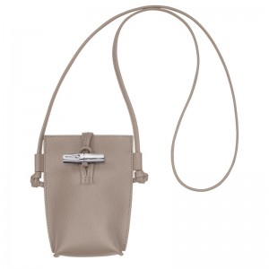 Women Longchamp Le Roseau Phone Case Beige | Ireland-809BYDXGF