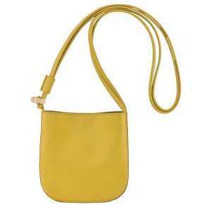 Women Longchamp Le Roseau S Crossbody Bag Yellow | Ireland-924RAFXTN