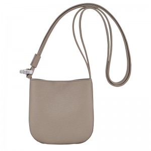Women Longchamp Le Roseau S Crossbody Bag Beige | Ireland-712DBRFSK