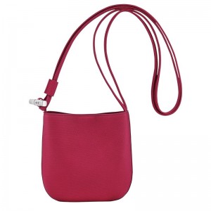 Women Longchamp Le Roseau S Crossbody Bag Dark Pink | Ireland-634RLQSMV