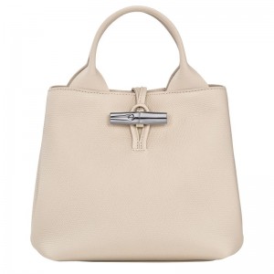 Women Longchamp Le Roseau S Handbag Beige | Ireland-460MCIVAD