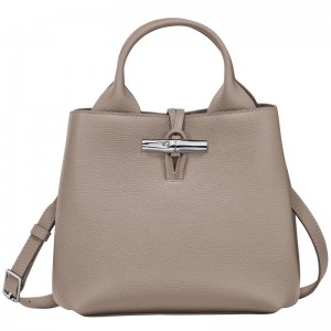 Women Longchamp Le Roseau S Handbag Beige | Ireland-592ZMATWI