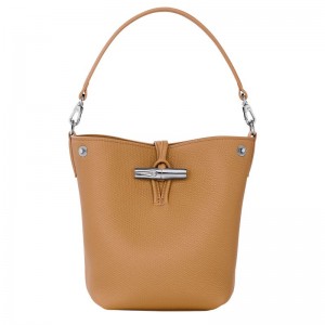 Women Longchamp Le Roseau Xs Bucket Bag Brown | Ireland-027PDILRW