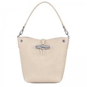 Women Longchamp Le Roseau Xs Bucket Bag Beige | Ireland-657PRLWZX