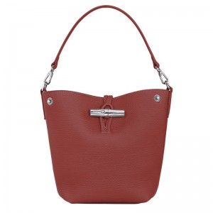 Women Longchamp Le Roseau Xs Bucket Bag Brown | Ireland-750TGPCKU