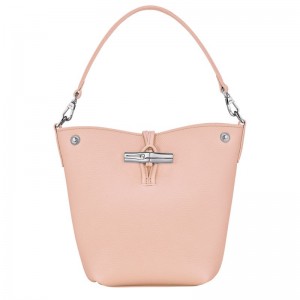 Women Longchamp Le Roseau Xs Bucket Bag Light Rose | Ireland-912ATUFOK