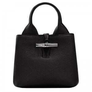 Women Longchamp Le Roseau Xs Handbag Black | Ireland-703UOSNAE