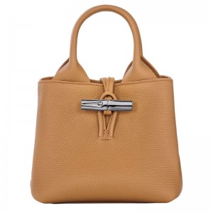 Women Longchamp Le Roseau Xs Handbag Brown | Ireland-640EKTUSY