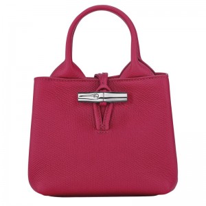 Women Longchamp Le Roseau Xs Handbag Dark Pink | Ireland-809RWYUTZ