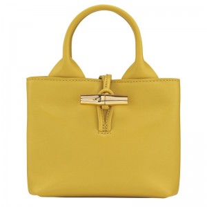 Women Longchamp Le Roseau Xs Handbag Yellow | Ireland-278EOATCV