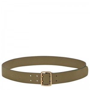 Women Longchamp Leather Belt Olive / Multicolor | Ireland-079BFGZIL