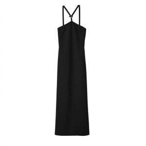 Women Longchamp Long Dress Black | Ireland-275XZLJMW