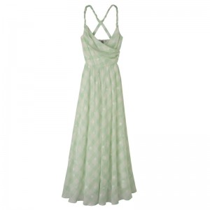 Women Longchamp Long Dress Light Turquoise Green | Ireland-290OSGJYZ