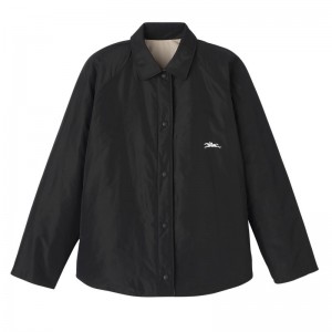 Women Longchamp Padded Blouson Jacket Black | Ireland-719SJAONX