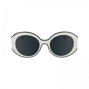 Women Longchamp Plant Based Resin Sunglasses White | Ireland-435YLUFNP