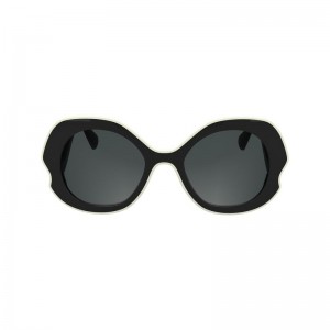 Women Longchamp Plant Based Resin Sunglasses Black | Ireland-671JRXWUO