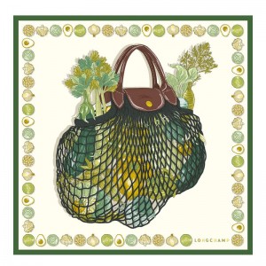 Women Longchamp The Gourmet Mesh 70 Scarf Green / Multicolor | Ireland-684AYFDWZ