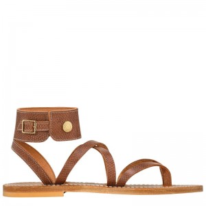 Women Longchamp X K.Jacques Sandals Brown | Ireland-638OWMHGT