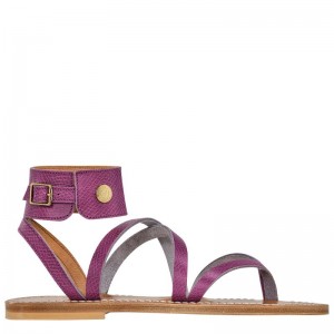 Women Longchamp X K.Jacques Sandals Purple | Ireland-458ROXDQP