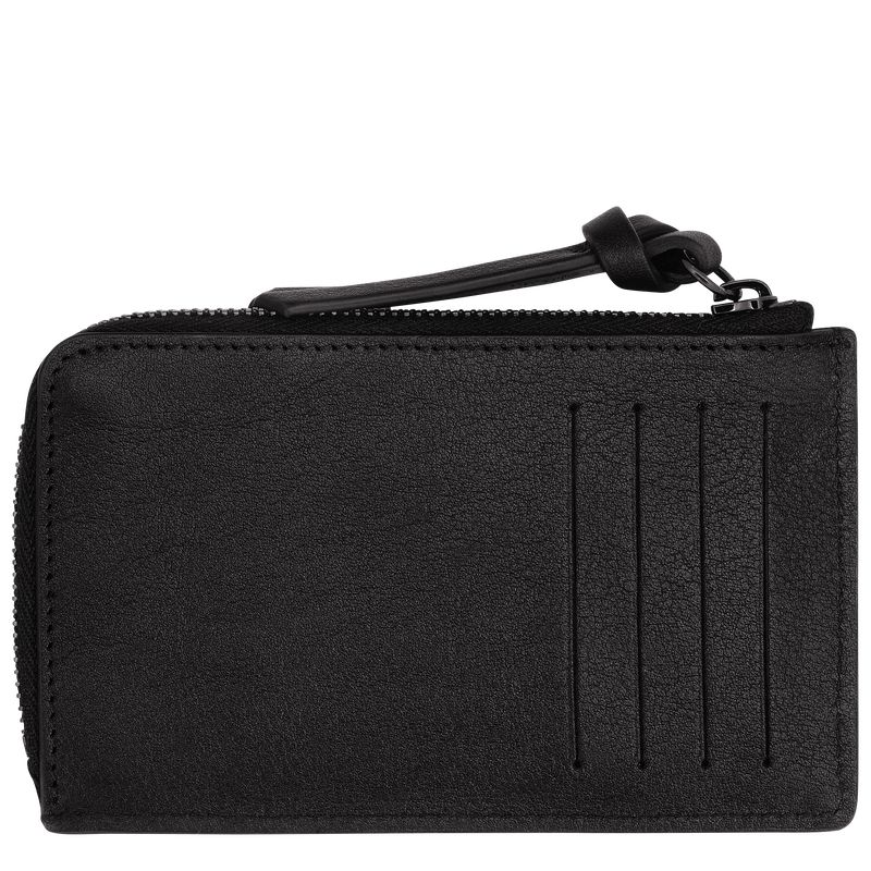 Men Longchamp 3D Card Holder Black | Ireland-230YTFWEV