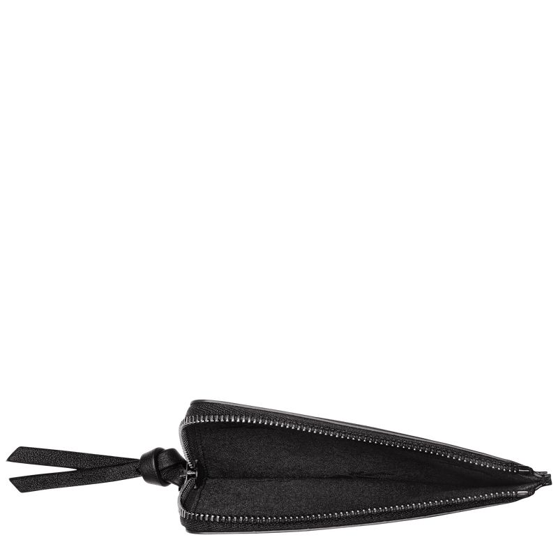 Men Longchamp 3D Card Holder Black | Ireland-230YTFWEV