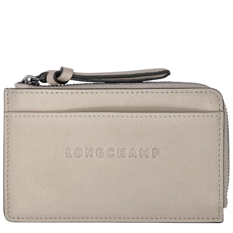 Men Longchamp 3D Card Holder Brown | Ireland-984UIKJCF