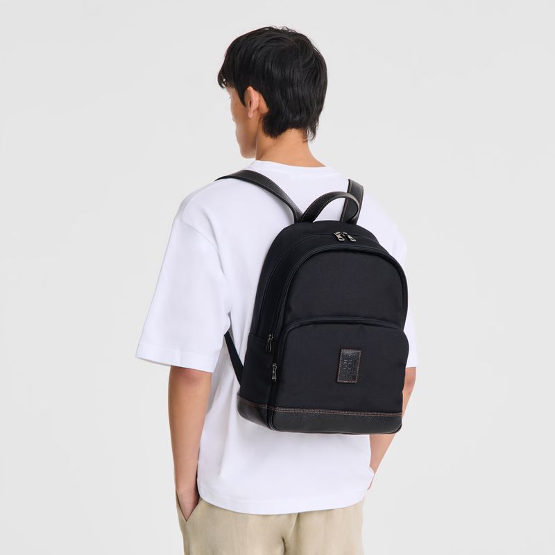 Men Longchamp Boxford Backpack Black | Ireland-738VONFCH