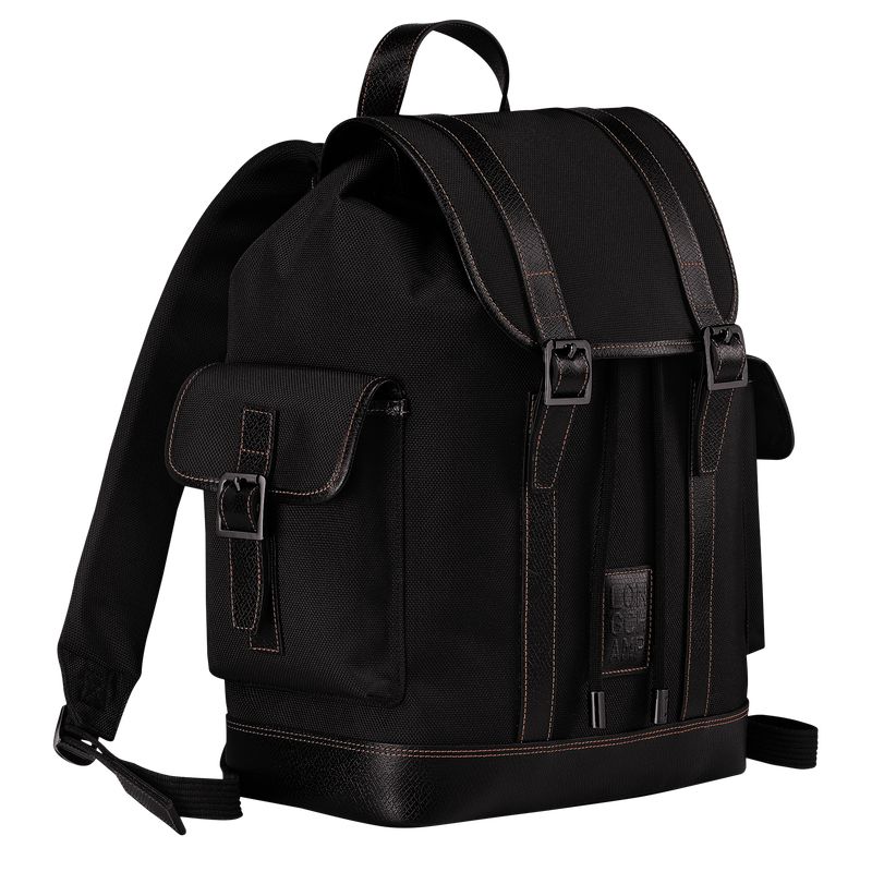 Men Longchamp Boxford Backpack Black | Ireland-674ERZFDU