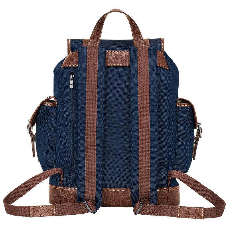 Men Longchamp Boxford Backpack Blue | Ireland-346ZHYKSA
