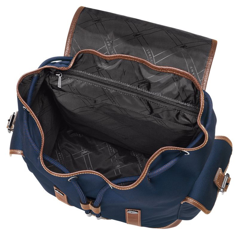 Men Longchamp Boxford Backpack Blue | Ireland-346ZHYKSA