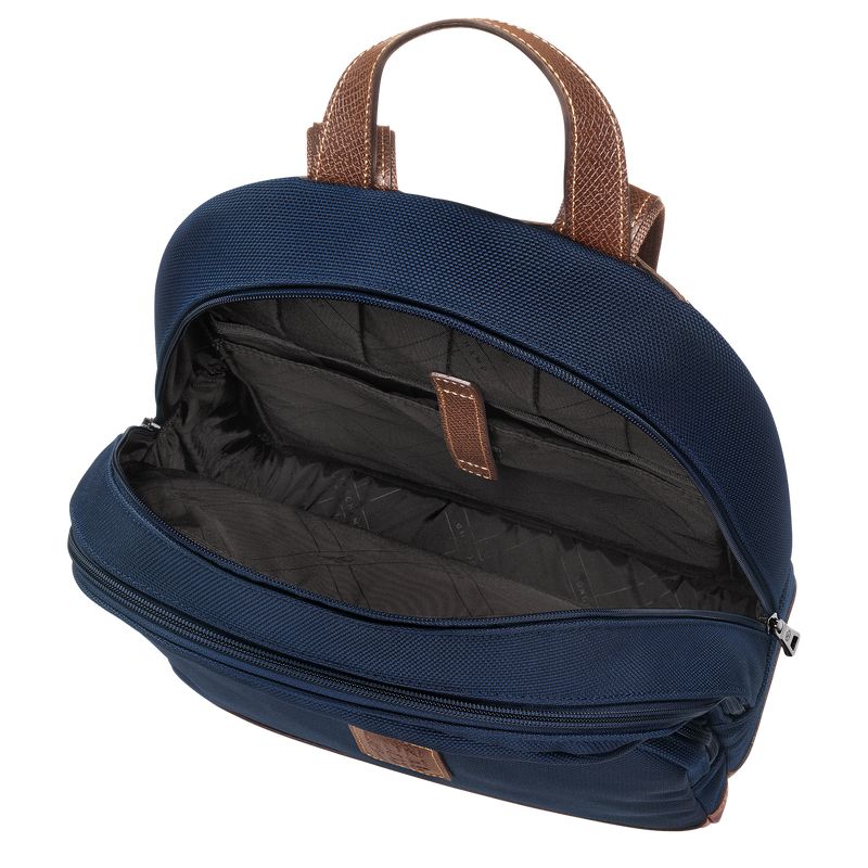 Men Longchamp Boxford Backpack Blue | Ireland-258VONESK