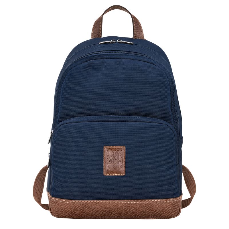 Men Longchamp Boxford Backpack Blue | Ireland-258VONESK