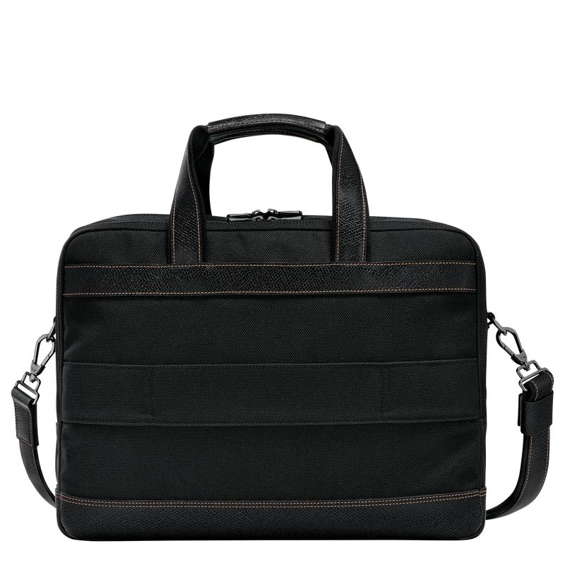 Men Longchamp Boxford L Briefcase Black | Ireland-247IOMUVR