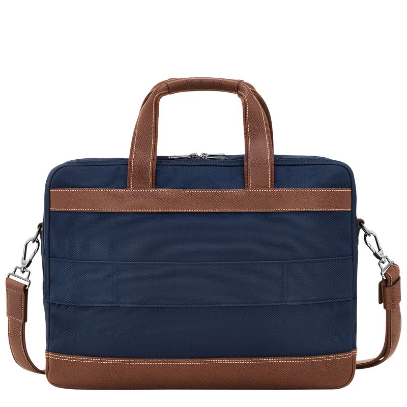Men Longchamp Boxford L Briefcase Blue | Ireland-092CALHNT