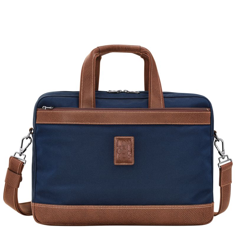 Men Longchamp Boxford L Briefcase Blue | Ireland-092CALHNT
