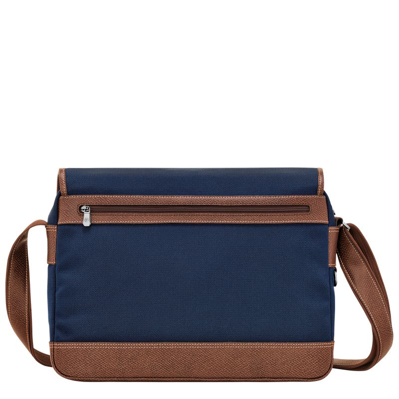 Men Longchamp Boxford L Crossbody Bag Blue | Ireland-197THKNEV
