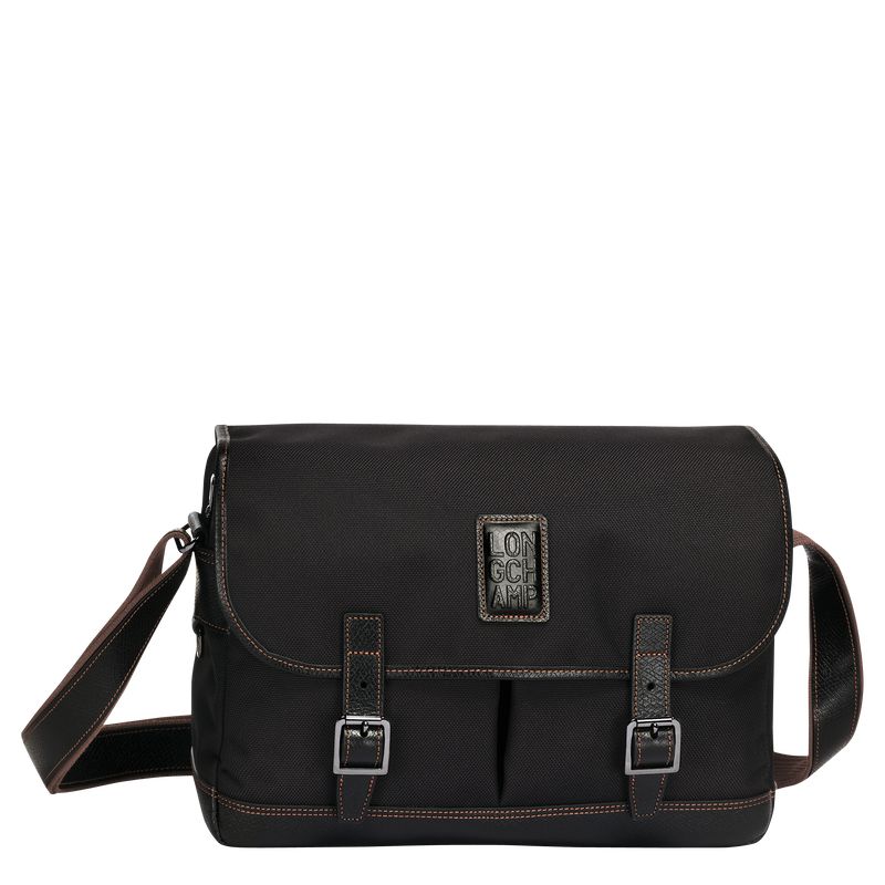 Men Longchamp Boxford L Crossbody Bag Black | Ireland-410RIUVMJ