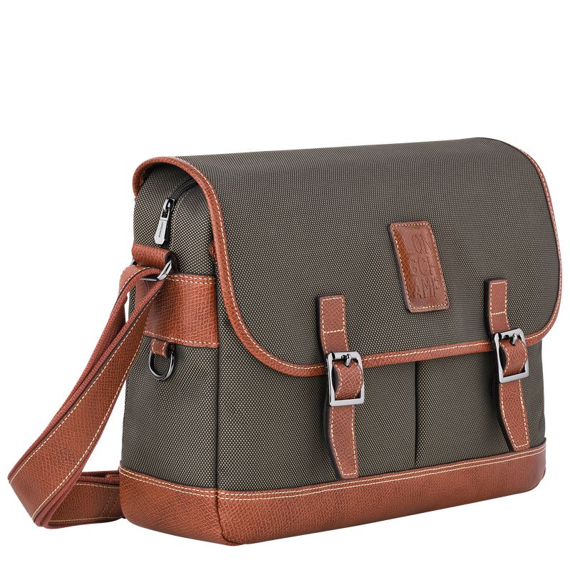 Men Longchamp Boxford L Crossbody Bag Brown | Ireland-278DUFLHV