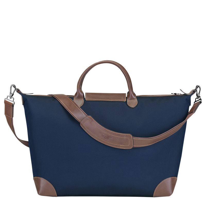 Men Longchamp Boxford L Travel Bag Blue | Ireland-038QGIPON