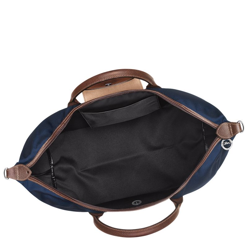Men Longchamp Boxford L Travel Bag Blue | Ireland-038QGIPON