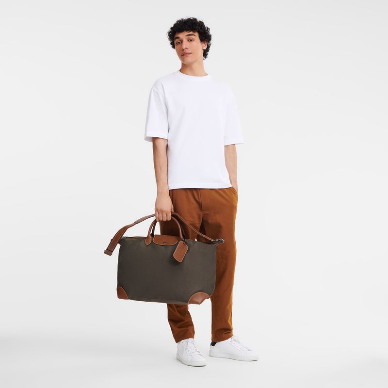 Men Longchamp Boxford L Travel Bag Brown | Ireland-278FATDRU