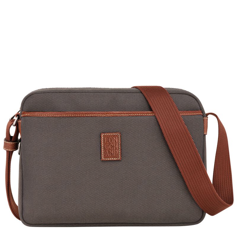 Men Longchamp Boxford M Camera Crossbody Bag Brown | Ireland-932KSGDUP