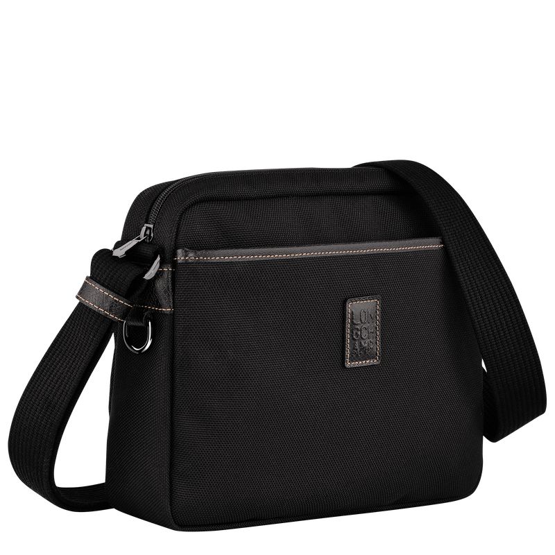 Men Longchamp Boxford M Camera Crossbody Bag Black | Ireland-031MQUSGO
