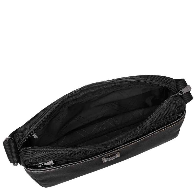 Men Longchamp Boxford M Camera Crossbody Bag Black | Ireland-031MQUSGO